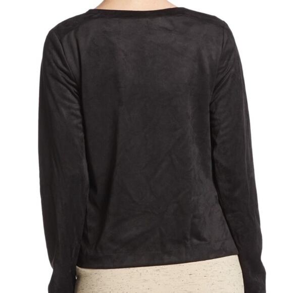 Kensie Small Black Suede Fringe Jacket Polyester - Picture 9 of 10